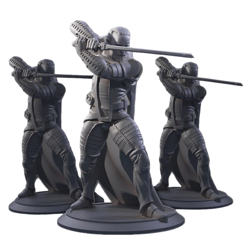 Load image into Gallery viewer, Dune: Imperium - Bloodlines Expansion - three sample miniatures displayed.

