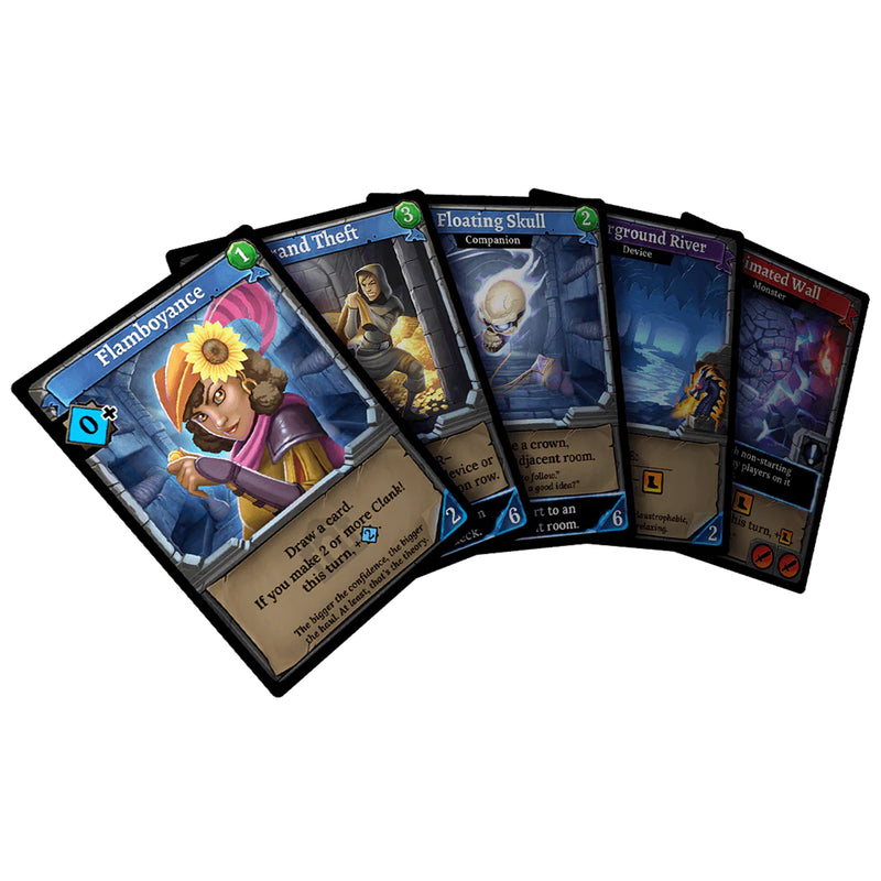 Load image into Gallery viewer, Clank! Catacombs Board Game - sample dungeon deck cards shown
