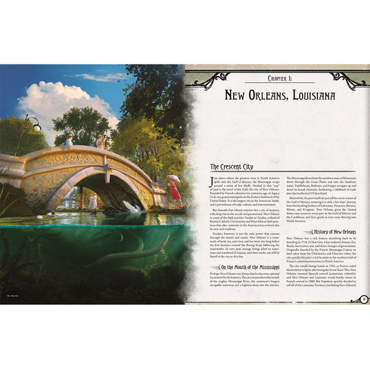 Arkham Horror RPG - Songs of New Orleans Setting Guide - New Orleans chapter 1 page shown. 