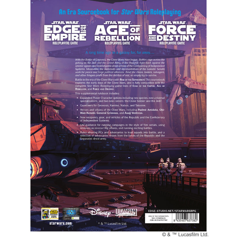 Load image into Gallery viewer, Star Wars RPG: Rise of the Separatists Sourcebook
