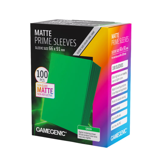 Gamegenic Matte Prime Sleeves Green 66x91 mm – Asmodee USA