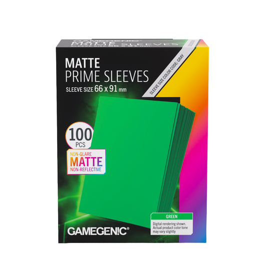 Gamegenic Matte Prime Sleeves Green 66x91 mm – Asmodee USA