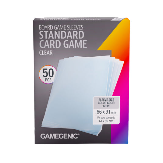 card sleeves for clank Gamegenic Board Game Sleeves Standard Card Game Clear – Asmodee USA