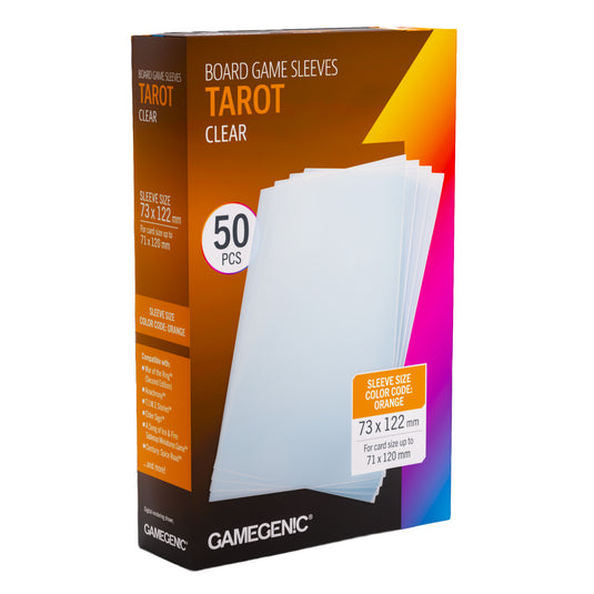 Gamegenic Board Game Sleeves Tarot-Size Clear – Asmodee USA