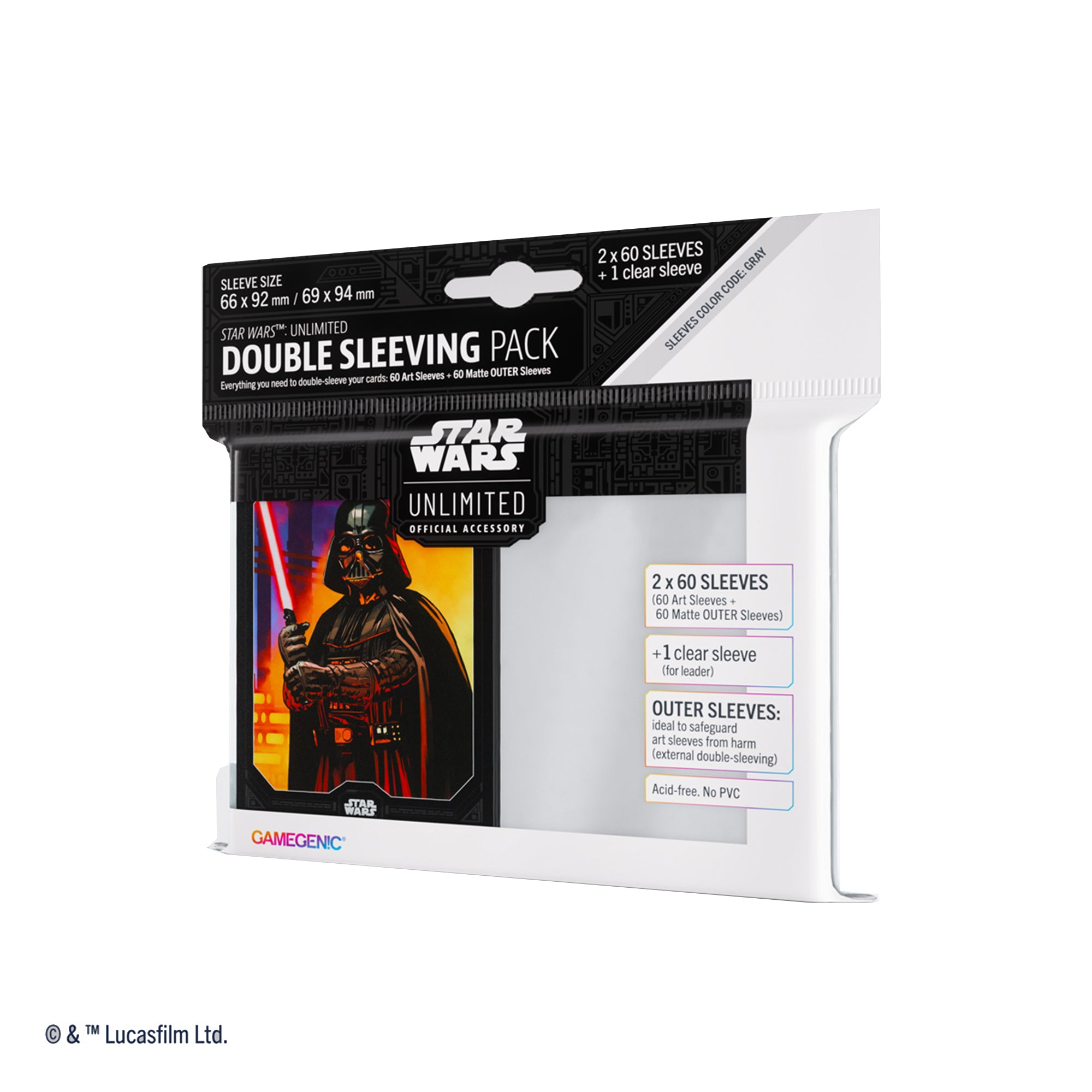 Star Wars: Unlimited Art Sleeves Double Sleeving Pack - Darth Vader Star Wars: Unlimited Art Sleeves Double Sleeving Pack - Darth Vader