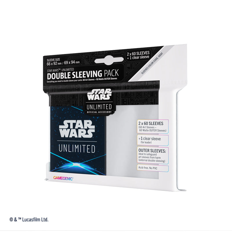 Load image into Gallery viewer, Star Wars: Unlimited Art Sleeves Double Sleeving Pack - Space Blue
