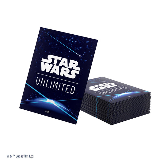 Star Wars: Unlimited Art Sleeves Double Sleeving Pack - Space Blue Asmodee USA Star Wars: Unlimited Art Sleeves Double Sleeving Pack - Space Blue Asmodee USA