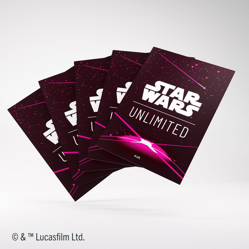 asmodee card sleeves Star Wars: Unlimited Premium Art Sleeve Card Back Magenta