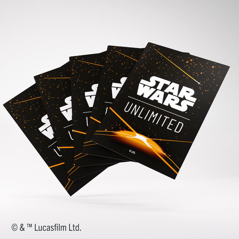 Star Wars: Unlimited Premium Art Sleeve Card Back Orange Asmodee USA Star Wars: Unlimited Premium Art Sleeve Card Back Orange Asmodee USA