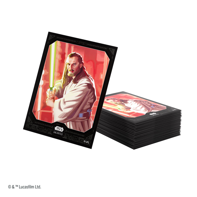 Load image into Gallery viewer, Star Wars: Unlimited Premium Art Sleeve - Qui-Gon Jinn

