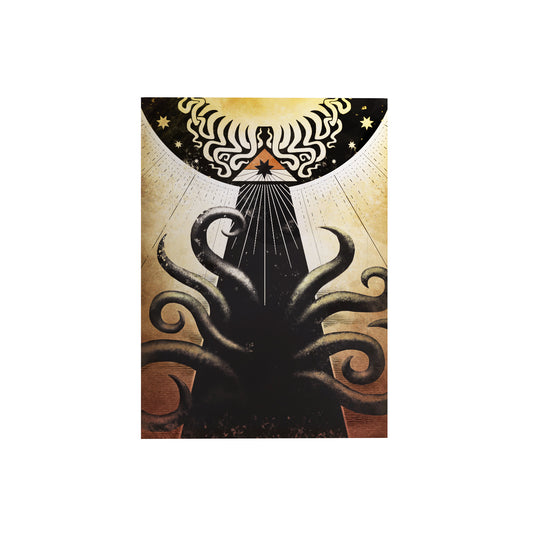 Card sleeves with a fantasy design featuring tentacles on a white background