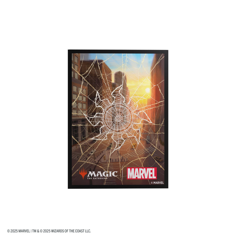 Load image into Gallery viewer, Magic: The Gathering | Marvel&#39;s Spider-Man Premium Art Sleeves - Spider-Man Plains

