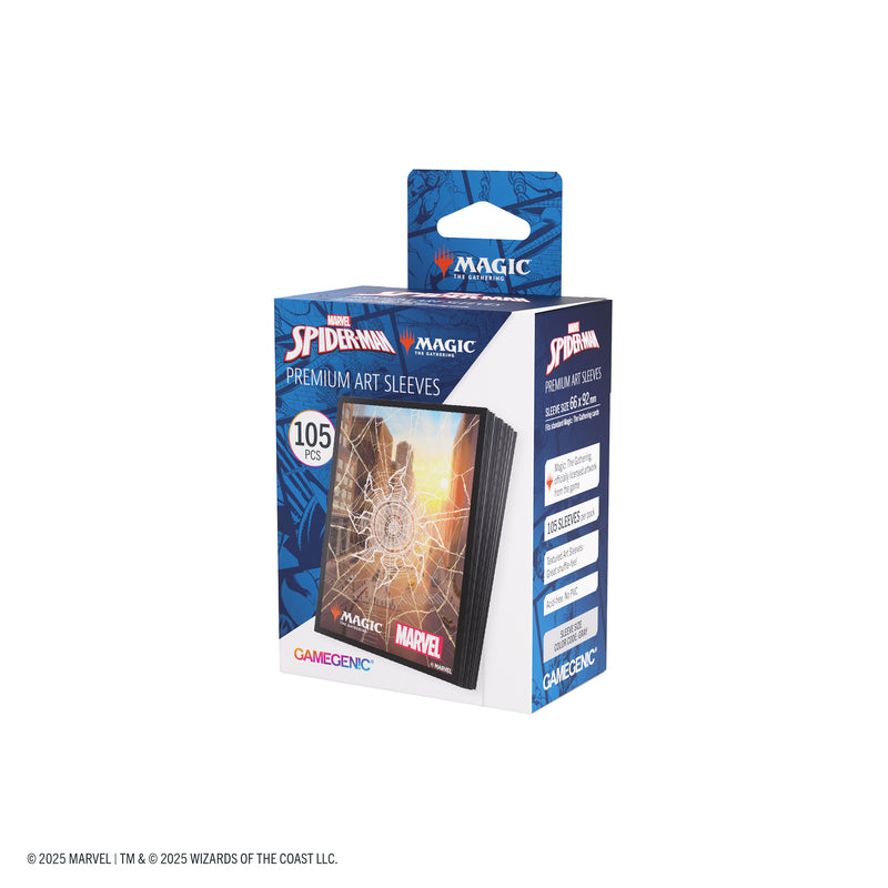 Load image into Gallery viewer, Magic: The Gathering | Marvel&#39;s Spider-Man Premium Art Sleeves - Spider-Man Plains
