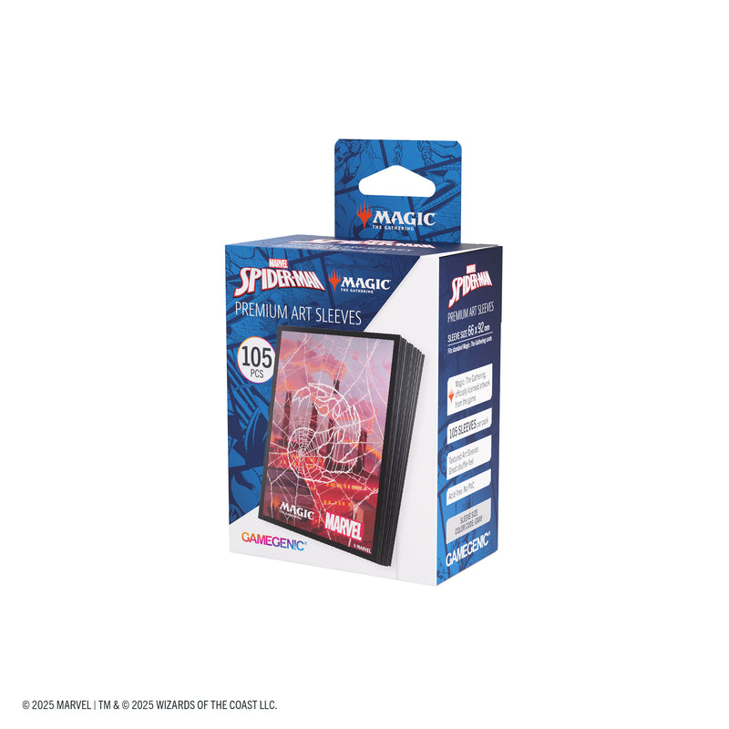 Load image into Gallery viewer, Magic: The Gathering | Marvel&#39;s Spider-Man Premium Art Sleeves - Spider-Man Mountain
