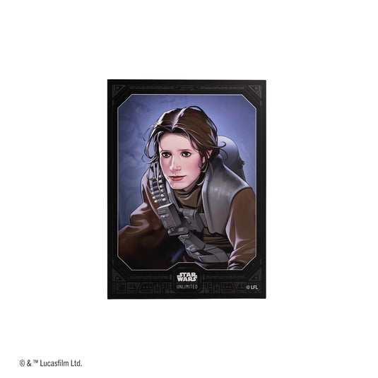 Star Wars: Unlimited Premium Art Sleeves - Leia Organa - card sleeve with art of Leia Organa.