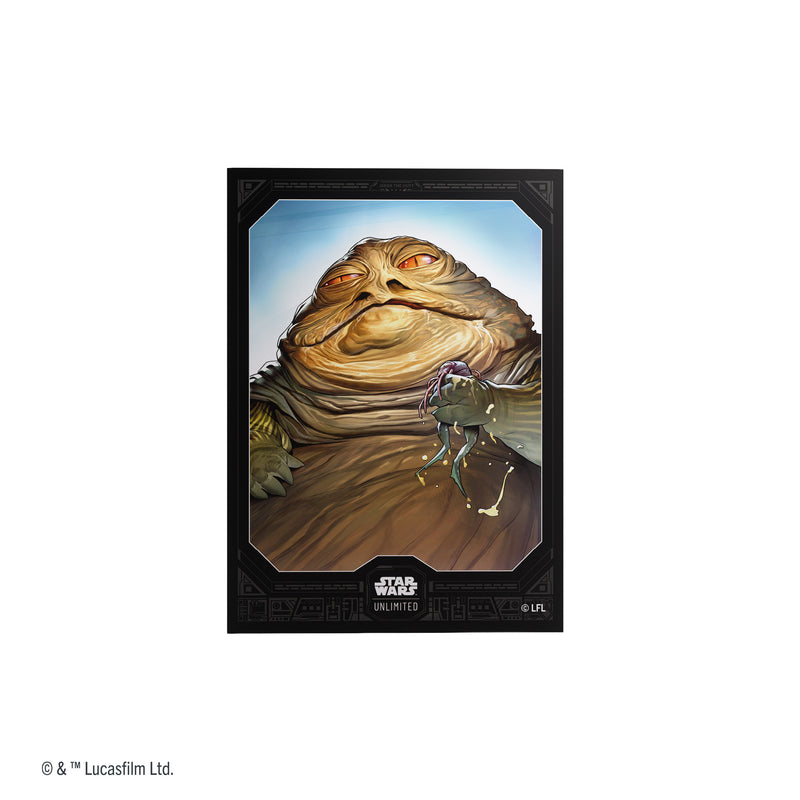 Load image into Gallery viewer, Star Wars: Unlimited Premium Art Sleeves - Jabba the Hutt - card sleeve with art of Jabba the Hutt.
