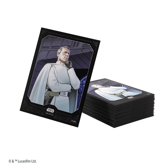 Star Wars: Unlimited Premium Art Sleeves - Director Krennic - pile of card sleeves with art of Director Krennic.