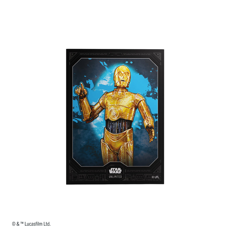 Load image into Gallery viewer, Star Wars: Unlimited Premium Art Sleeves - C-3PO - card sleeve with art of C-3PO
