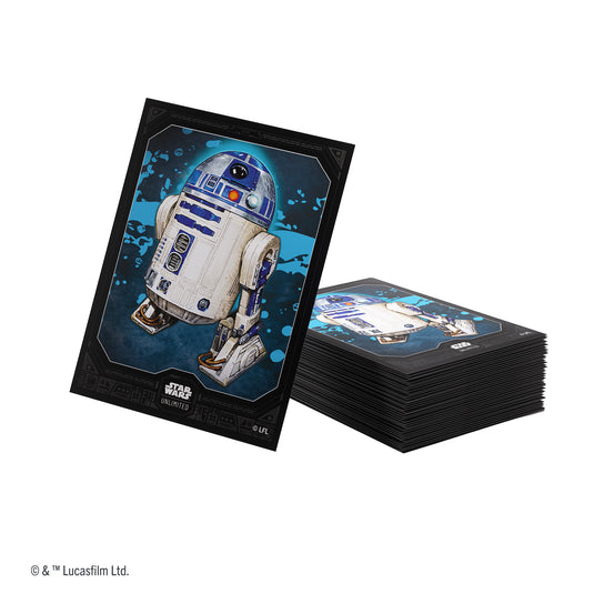 Star Wars: Unlimited Premium Art Sleeves - R2-D2 pile of card sleeves with art of R2-D2.