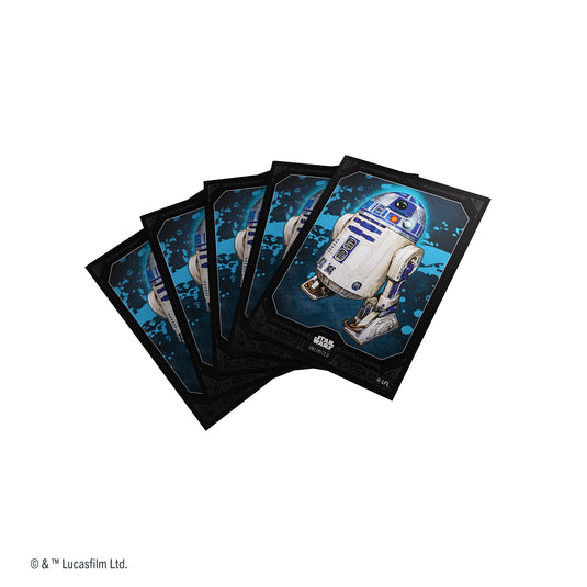 Star Wars: Unlimited Premium Art Sleeves - R2-D2 - fan of card sleeves with art of R2-D2.