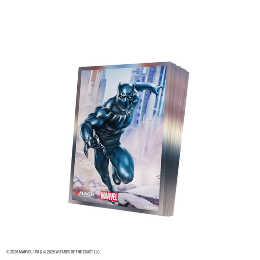 Magic: The Gathering | Marvel Super Heroes Premium Art Sleeves - Black Panther - Card Sleeves with art of Black Panther.