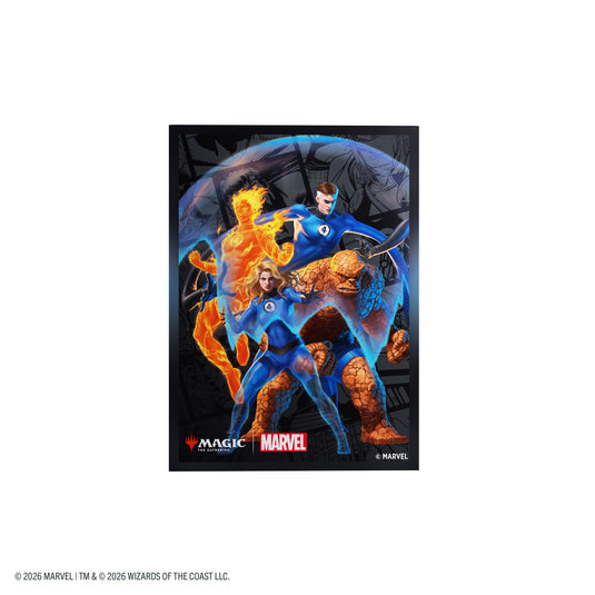 Magic: The Gathering | Marvel Super Heroes Premium Art Sleeves - The Fantastic Four - Card sleeve with art of the Fantastic Four.