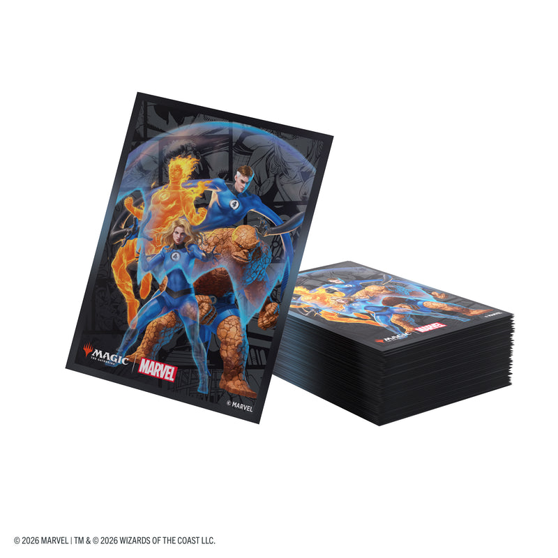 Load image into Gallery viewer, Magic: The Gathering | Marvel Super Heroes Premium Art Sleeves - The Fantastic Four - Card sleeves with art of the Fantastic Four.
