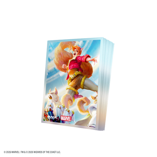Magic: The Gathering | Marvel Super Heroes Premium Art Sleeves - Go Nuts! - Card sleeves with art of Squirrel Girl