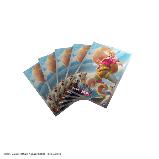 Magic: The Gathering | Marvel Super Heroes Premium Art Sleeves - Go Nuts! - Card sleeves with art of Squirrel Girl