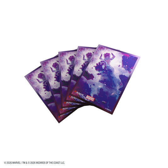 Magic: The Gathering | Marvel Super Heroes Premium Art Sleeves - Galactus Token - Card sleeves with art of Galactus.