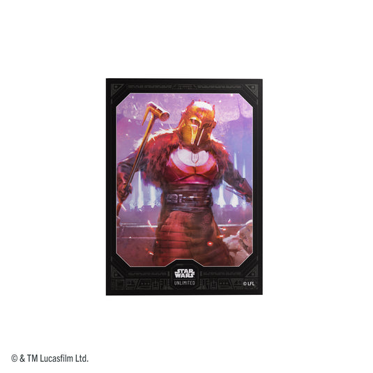 Star Wars: Unlimited Premium Art Sleeves - The Armorer - view of card sleeve featuring art of The Armorer. 