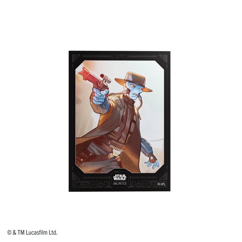Load image into Gallery viewer, Star Wars: Unlimited Premium Art Sleeves - Cad Bane - view of front of card sleeve featuring art of Cad Bane. 
