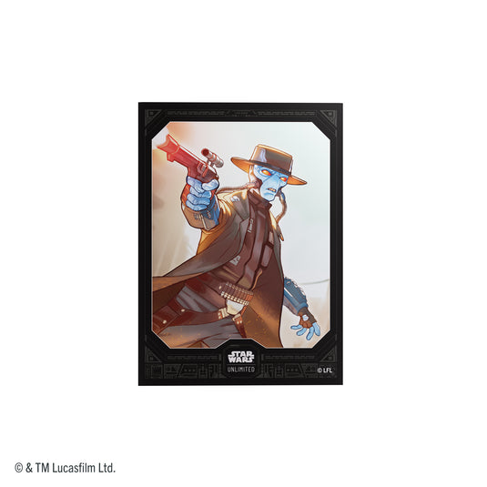 Star Wars: Unlimited Premium Art Sleeves - Cad Bane - view of front of card sleeve featuring art of Cad Bane. 