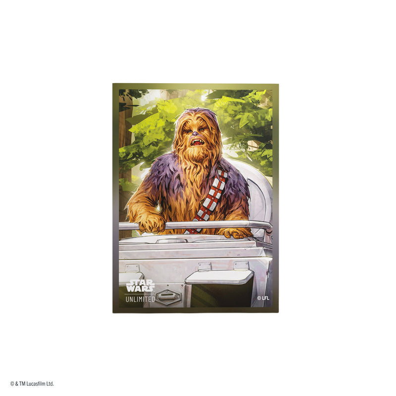 Load image into Gallery viewer, Star Wars: Unlimited Premium Art Sleeves - Chewbacca - View of card sleeve featuring art of Chewbacca.

