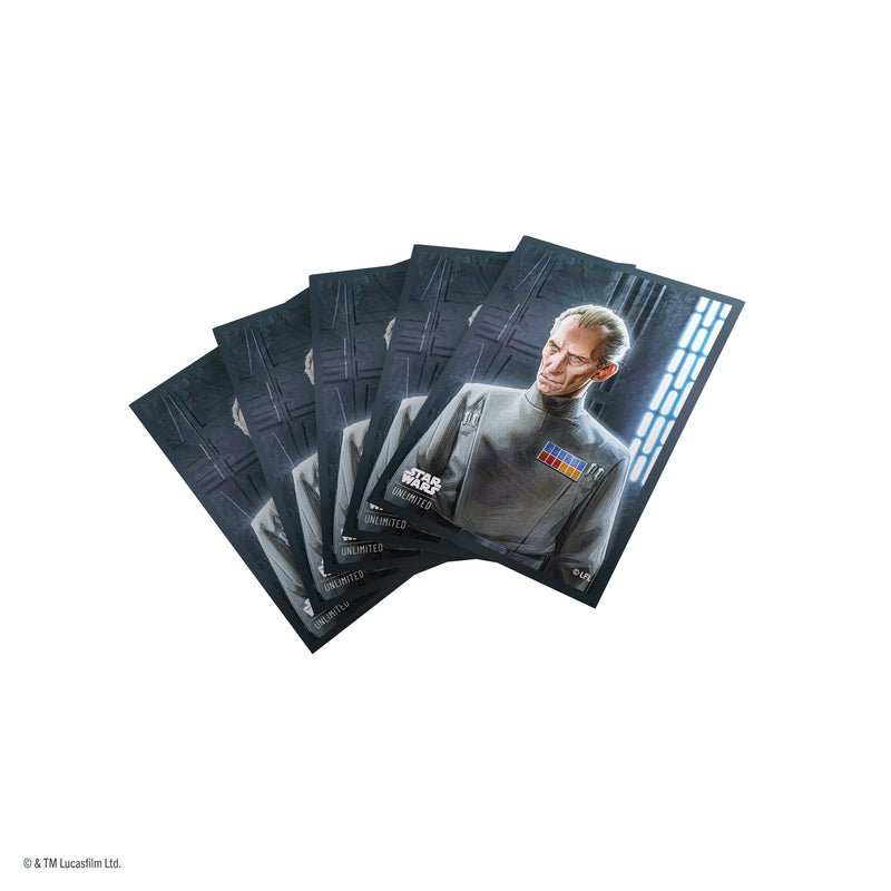 Load image into Gallery viewer, Star Wars: Unlimited Premium Art Sleeves - Grand Moff Tarkin - View of card sleeves featuring art of Grand Moff Tarkin.
