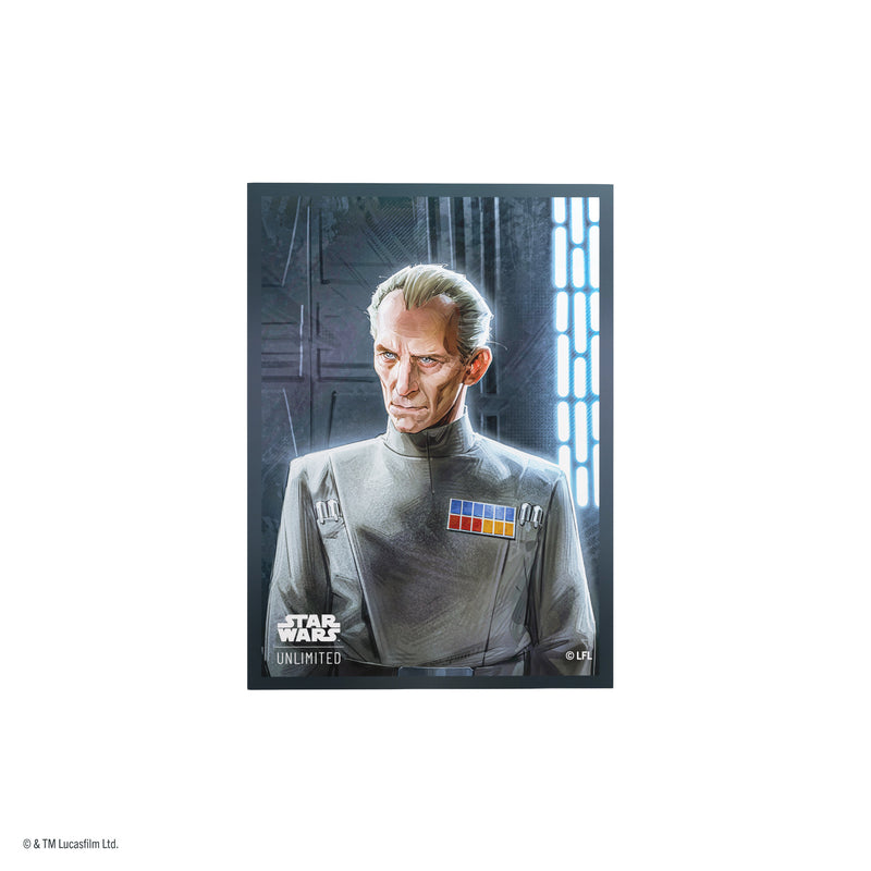 Load image into Gallery viewer, Star Wars: Unlimited Premium Art Sleeves - Grand Moff Tarkin - View of card sleeve featuring art of Grand Moff Tarkin.
