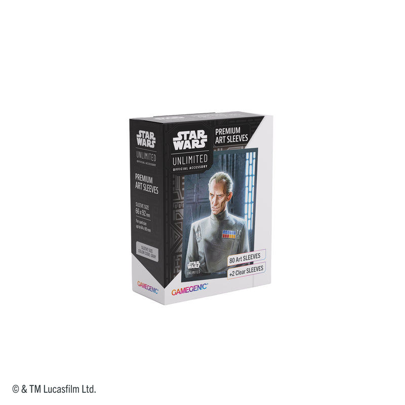 Load image into Gallery viewer, Star Wars: Unlimited Premium Art Sleeves - Grand Moff Tarkin - View of front of packaging with image of card sleeve featuring art of Grand Moff Tarkin.
