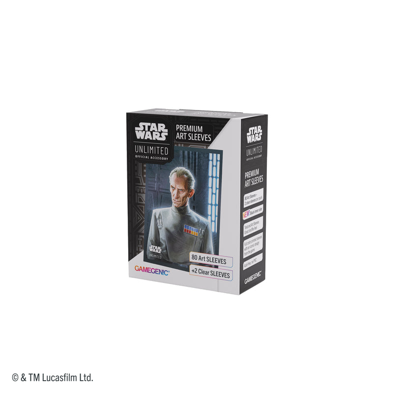 Load image into Gallery viewer, Star Wars: Unlimited Premium Art Sleeves - Grand Moff Tarkin - View of front of packaging with image of card sleeve featuring art of Grand Moff Tarkin.
