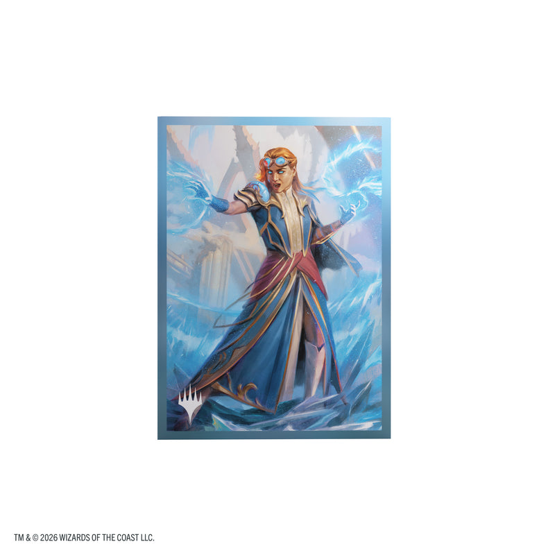 Load image into Gallery viewer, Magic: The Gathering | Reality Fracture Premium Art Sleeves - Chandra, Chill of Compliance - View of card sleeve featuring art of Chandra with the Magic the Gathering logo in the corner.
