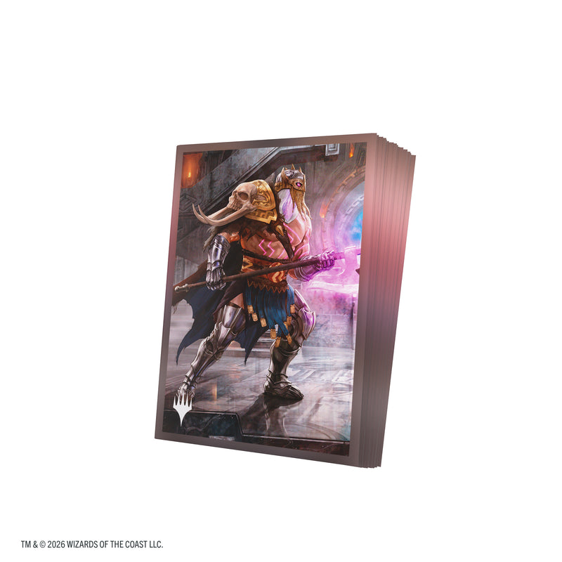 Load image into Gallery viewer, Magic: The Gathering | Reality Fracture Premium Art Sleeves - Garruk of the Veil - View of stack of card sleeves featuring art of Garruk of the Veil with the Magic the Gathering logo in the corner.
