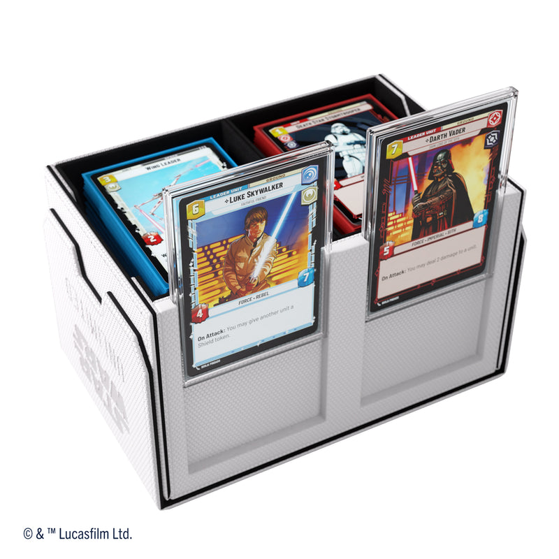 Star Wars: Unlimited Double Deck Pod - White/Black Asmodee USA Star Wars: Unlimited Double Deck Pod - White/Black Asmodee USA