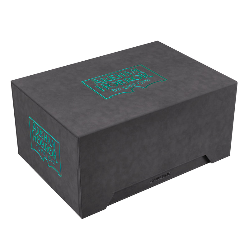 Load image into Gallery viewer, Image of front of Arkham Horror: Game Night Chest featuring Arkham Horror The Card Game logo in green
