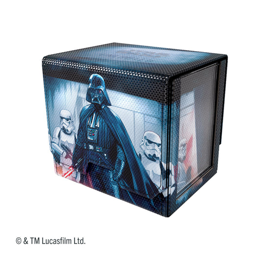 Star Wars: Unlimited Deck Pod - Darth Vader & Grand Moff Tarkin - View of front of deck pod featuring art of Darth Vader. 