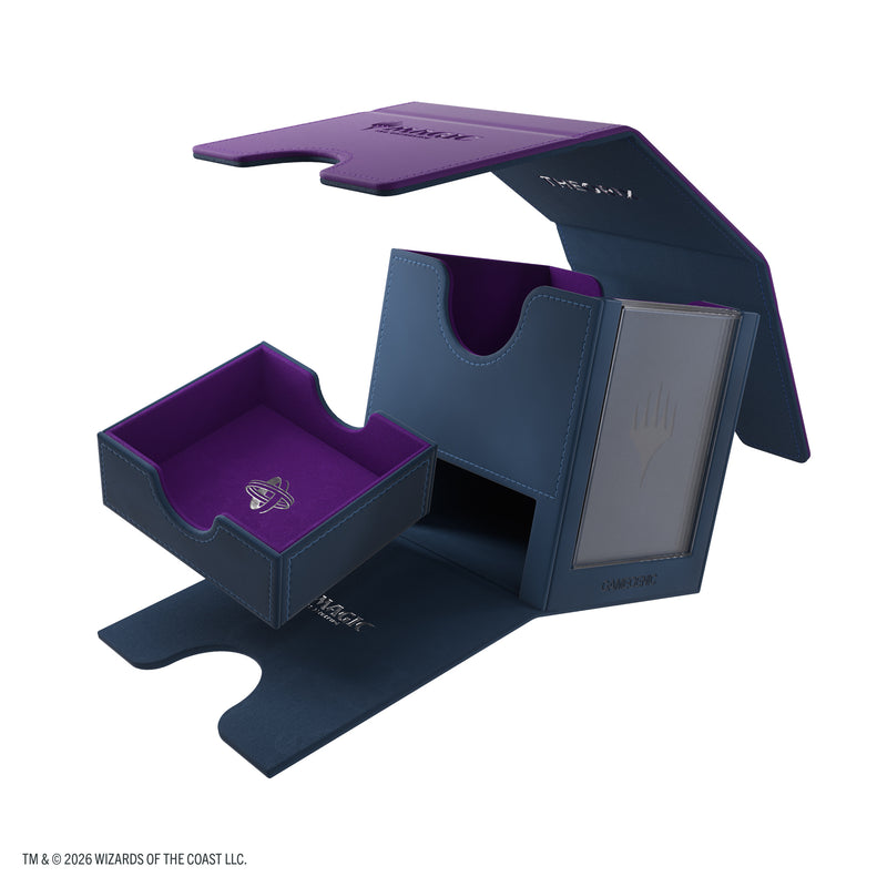 Load image into Gallery viewer, Magic: The Gathering | Reality Fracture Sidekick PRO 100+ XL - Theorix - View of open deck box and removeable storage compartment. 
