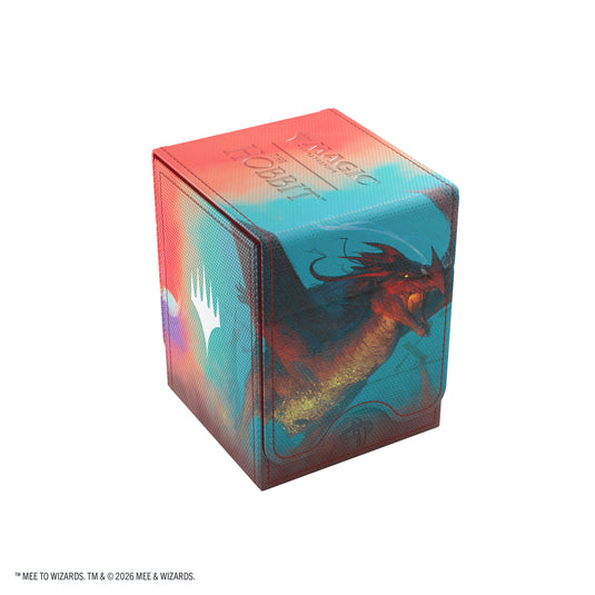 Magic: The Gathering | The Hobbit Squire 80+ XL - The Arkenstone/Smaug, Worm of Dread - Front of deck box featuring art of Smaug.