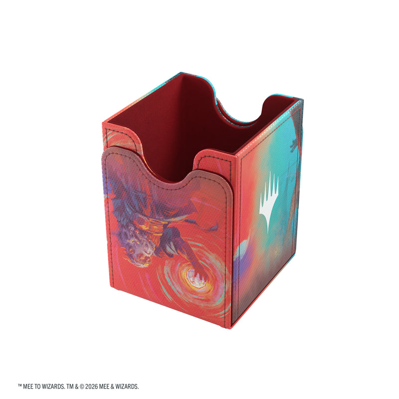 Load image into Gallery viewer, Magic: The Gathering | The Hobbit Squire 80+ XL - The Arkenstone/Smaug, Worm of Dread - View of open deck box with Magic the Gathering logo on the side. 
