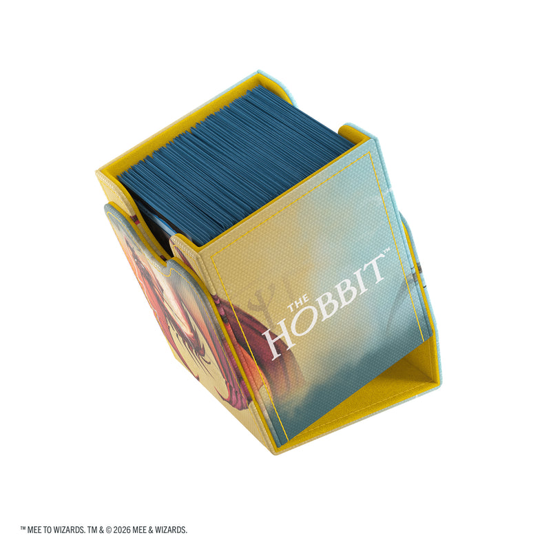 Load image into Gallery viewer, Magic: The Gathering | The Hobbit Squire 80+ XL - Gleaming Splendor/The King of Dale - View of open deck box with sample cards inside. 
