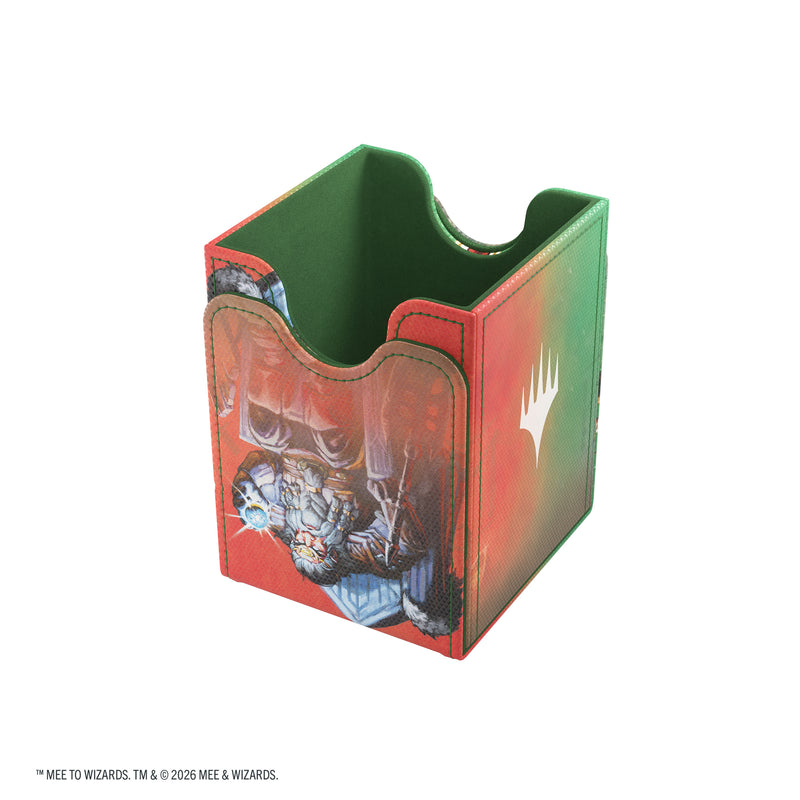 Load image into Gallery viewer, Magic: The Gathering | The Hobbit Squire 80+ XL - Thranduil, the Elvenking/The Mountain-King - View of open deck box with Magic the Gathering logo on the side. 
