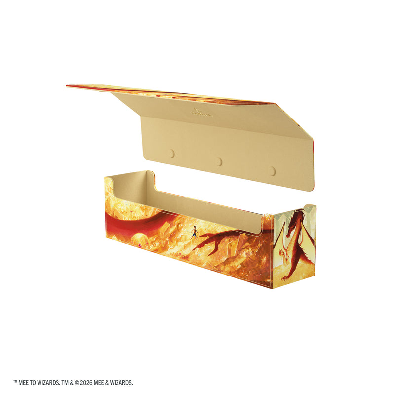 Load image into Gallery viewer, Magic: The Gathering | The Hobbit Treasure Trove - The Treasure of Smaug -  View of open storage box and detachable lid.
