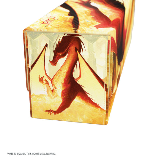 Magic: The Gathering | The Hobbit Treasure Trove - The Treasure of Smaug - View of side of storage box featuring art of Smaug. 